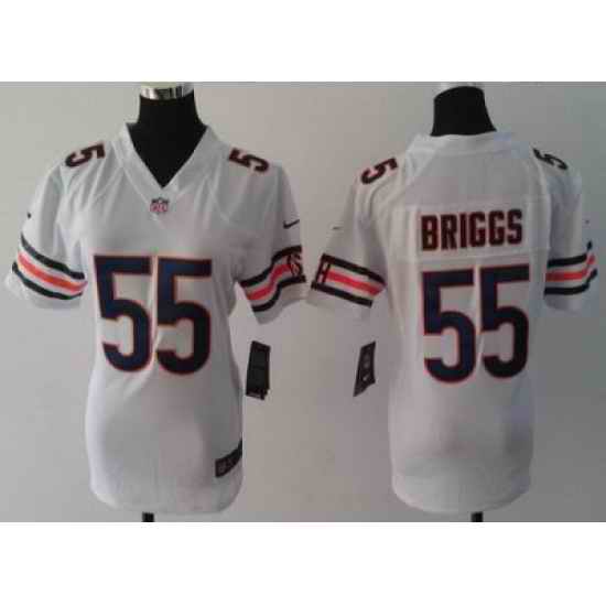 Women Nike Chicago Bears #55 Lance Briggs White NFL Jerseys